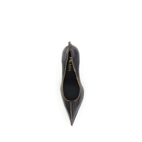Prada Vintage Black Leather Pumps – Women's